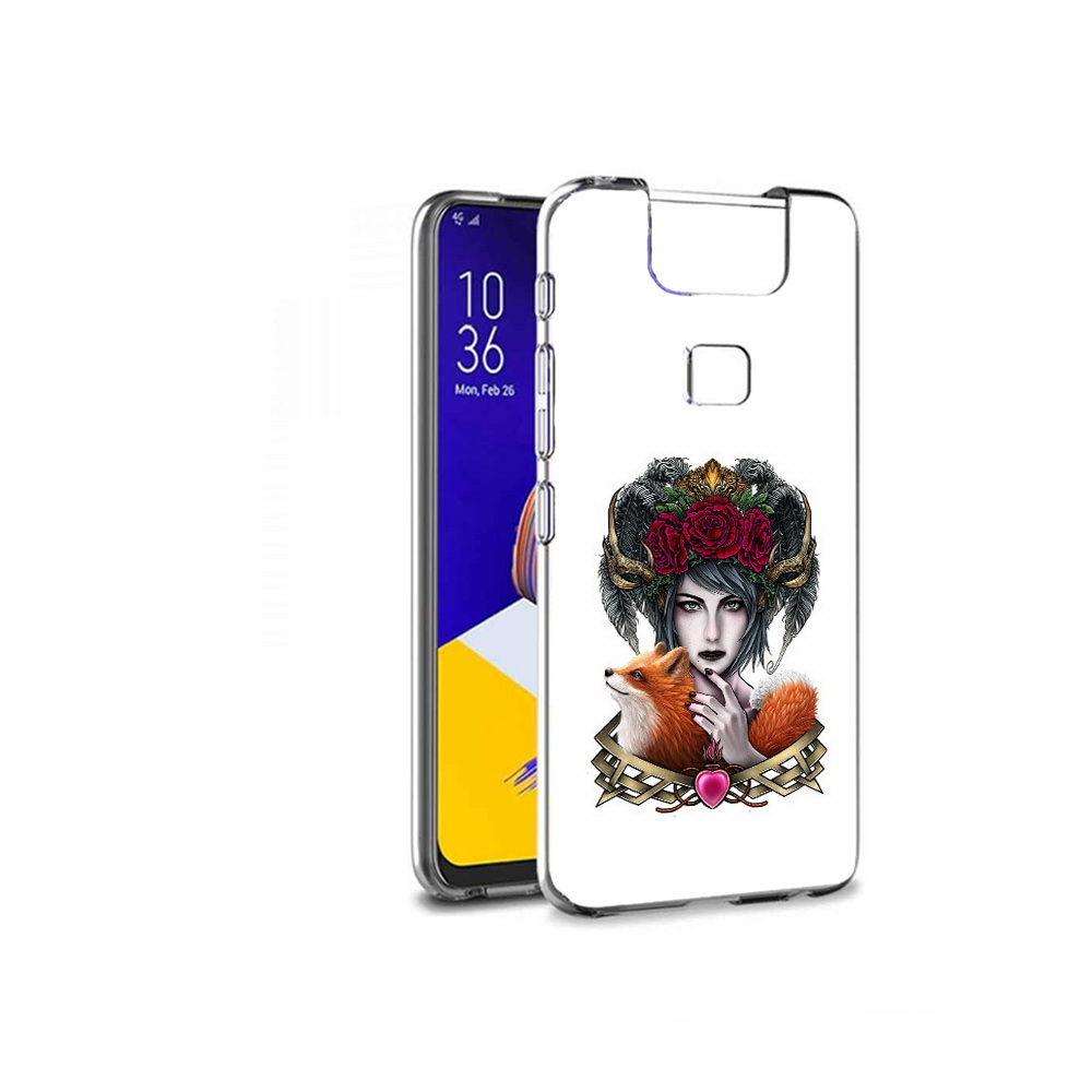 

Чехол MyPads Tocco для Asus ZenFone 6 (ZS630KL) девушка с лисой, Прозрачный, Tocco