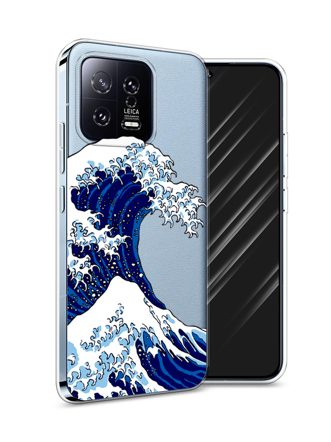 

Чехол Awog на Xiaomi 13 5G "Волна в Канагаве", Синий;белый, 317250-4