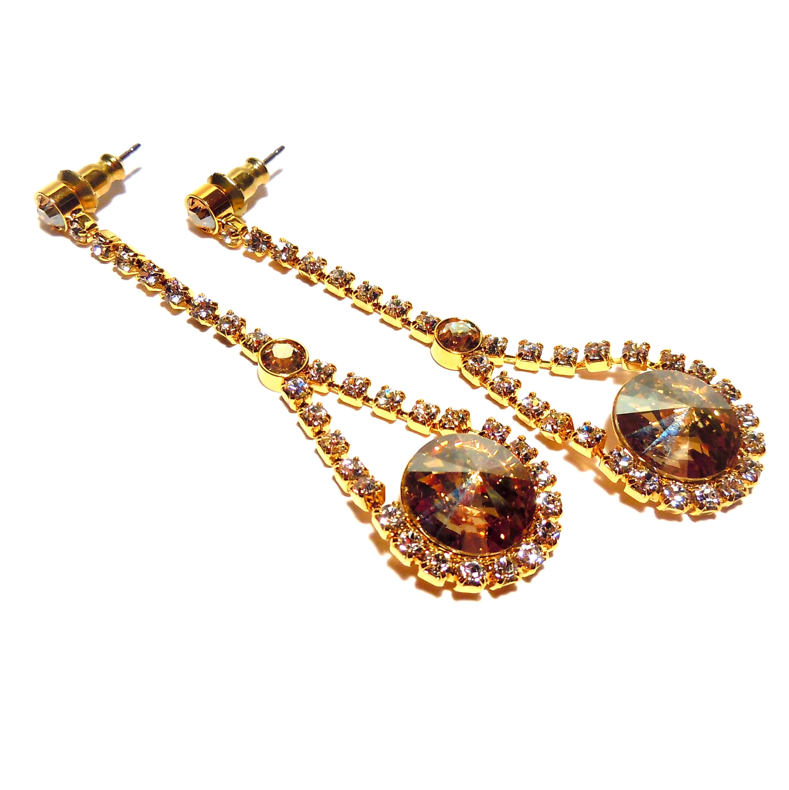 

Серьги из бижутерного сплава Чарующий Рай 7440-3074, swarovski, 7440-3074