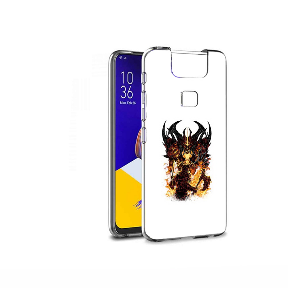 

Чехол MyPads Tocco для Asus ZenFone 6 (ZS630KL) демон shadow fiend, Прозрачный, Tocco