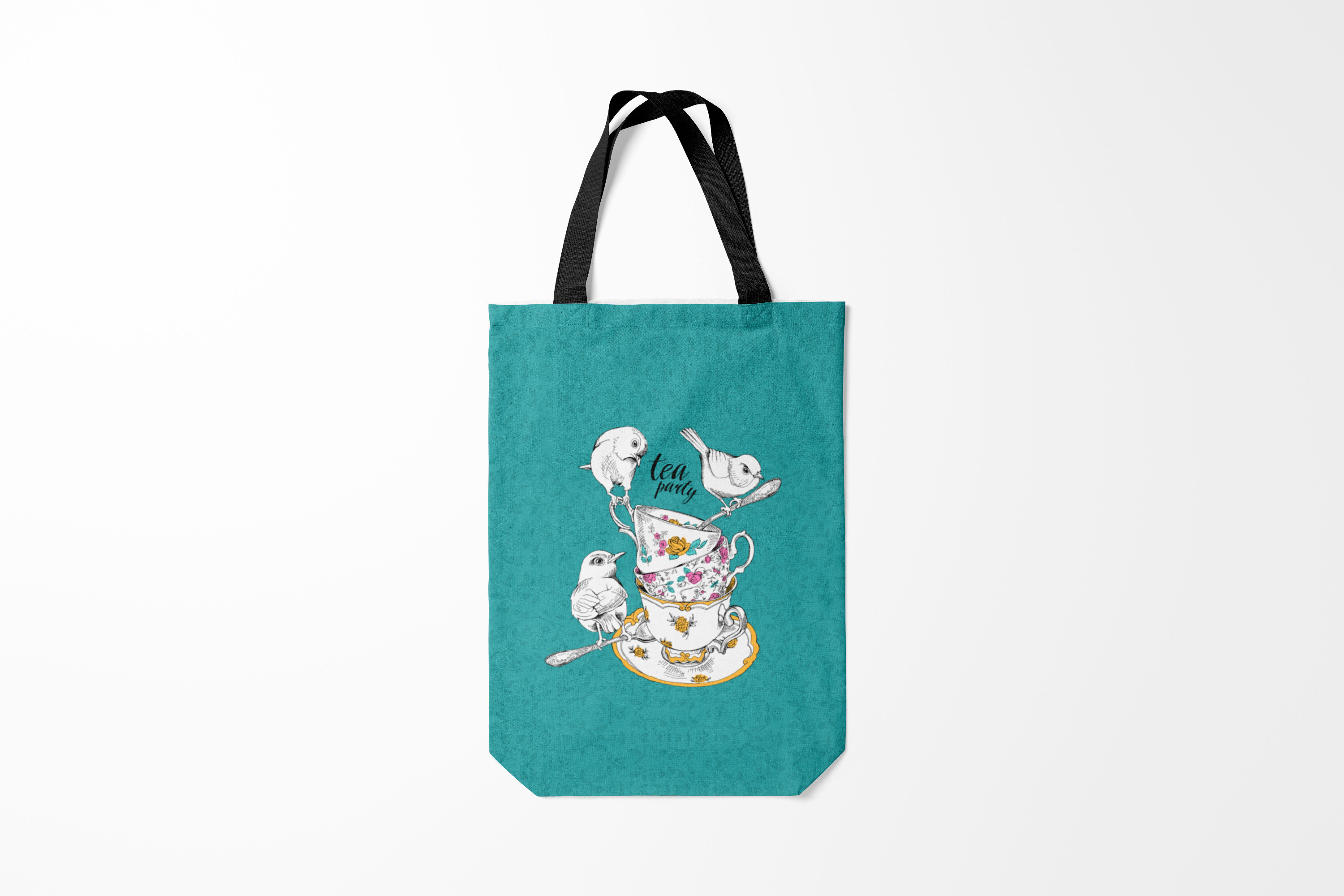 

Сумка шoппер унисекс Burnettie Разные Tea party, бирюзовый, Разные Tea party
