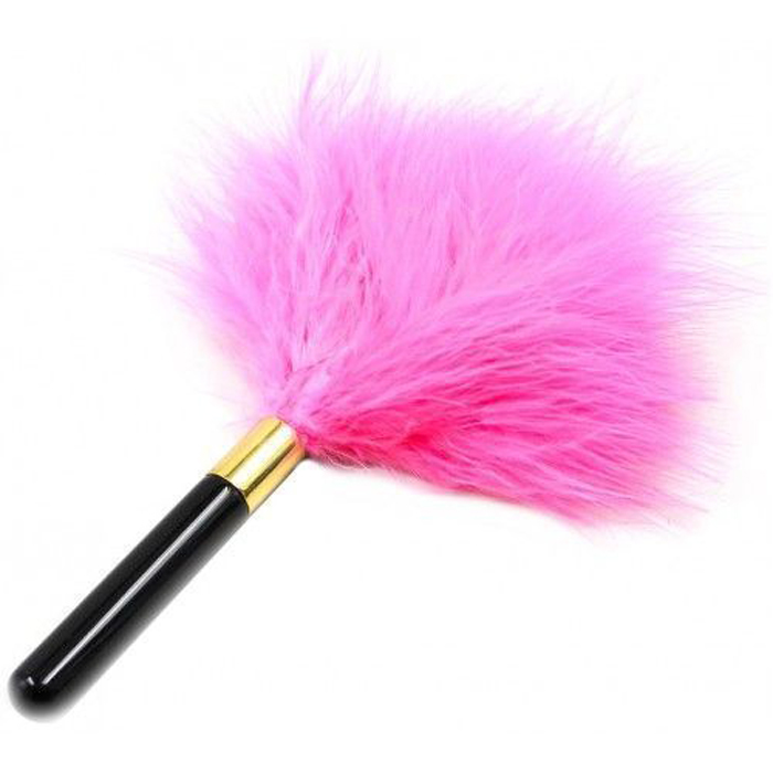 Тиклер KISSEXPO металл-перо розовый 18 см