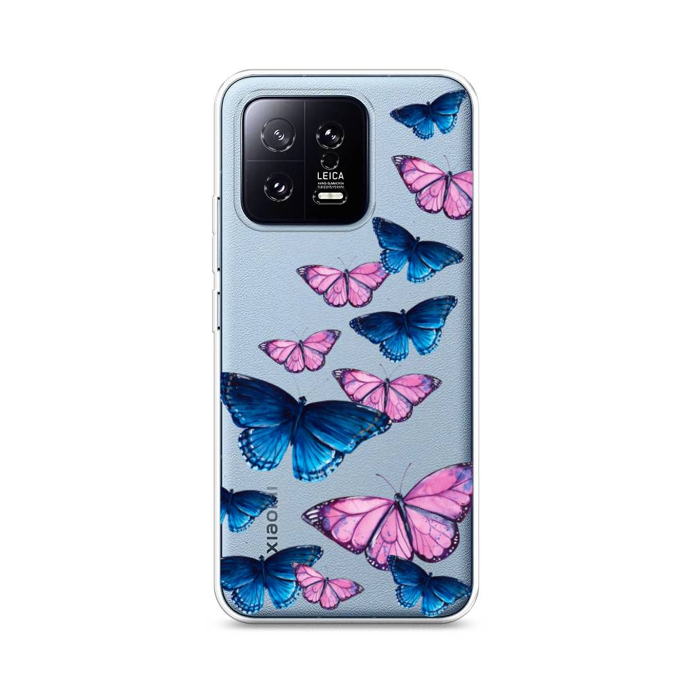 

Чехол Awog на Xiaomi 13 5G "Полет бабочек", Синий;черный;розовый, 317250-2