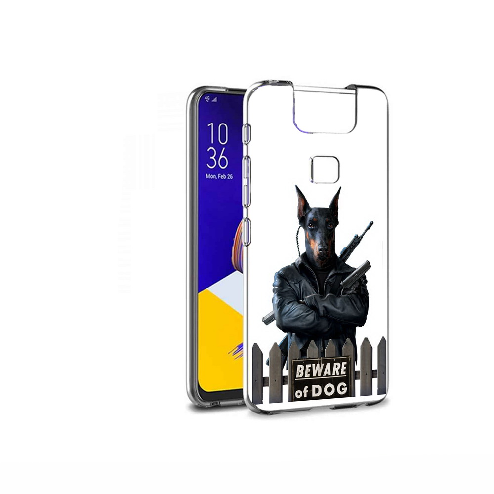 

Чехол MyPads Tocco для Asus ZenFone 6 (ZS630KL) доберман, Прозрачный, Tocco