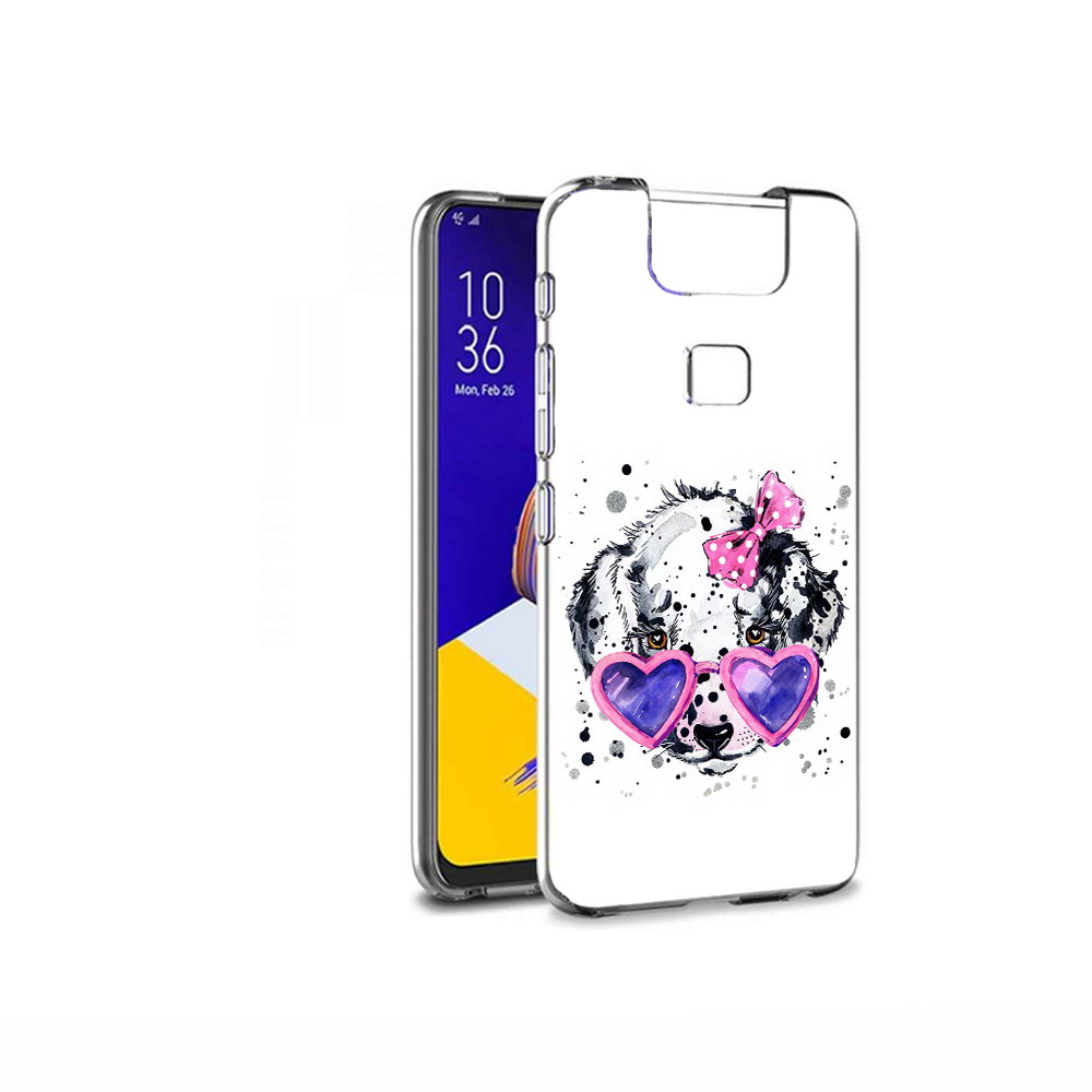 

Чехол MyPads Tocco для Asus ZenFone 6 (ZS630KL) долматинец в очках, Прозрачный, Tocco