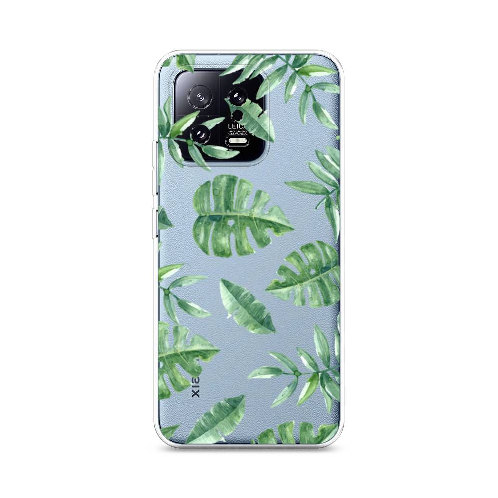 

Чехол Awog на Xiaomi 13 5G "Нарисованные пальмовые листья", Зеленый, 317250-4