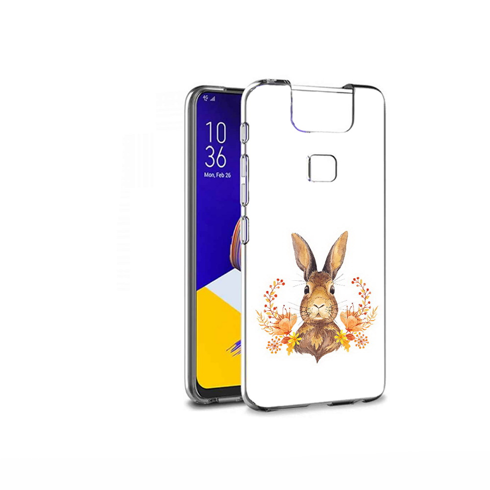 

Чехол MyPads Tocco для Asus ZenFone 6 (ZS630KL) зайка в цветах, Прозрачный, Tocco