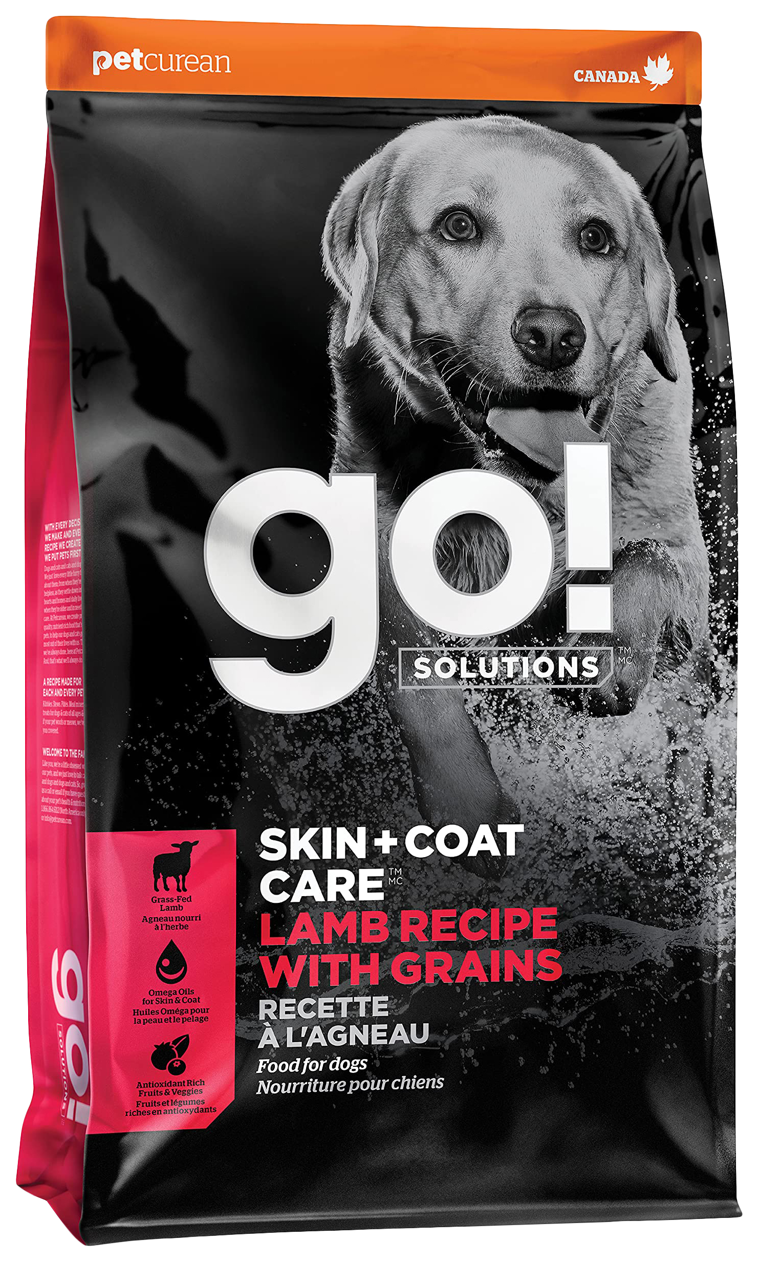 Сухой корм для собак Go! Solutions Skin + Coat Care с мясом ягненка и злаками, 11,34 кг