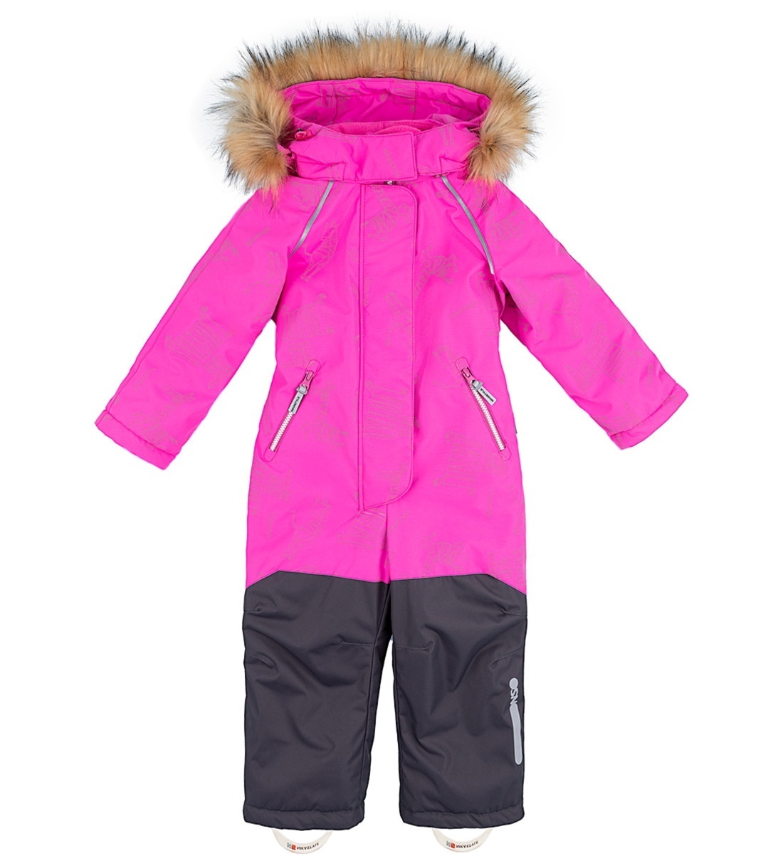 

Комбинезон детский NIKASTYLE 8з3022 цв. серый; розовый р. 116, 8з3022