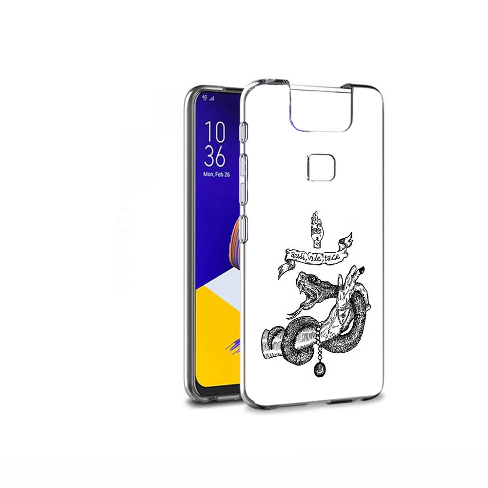 Чехол MyPads Tocco для Asus ZenFone 6 (ZS630KL) змея на руке рисунок