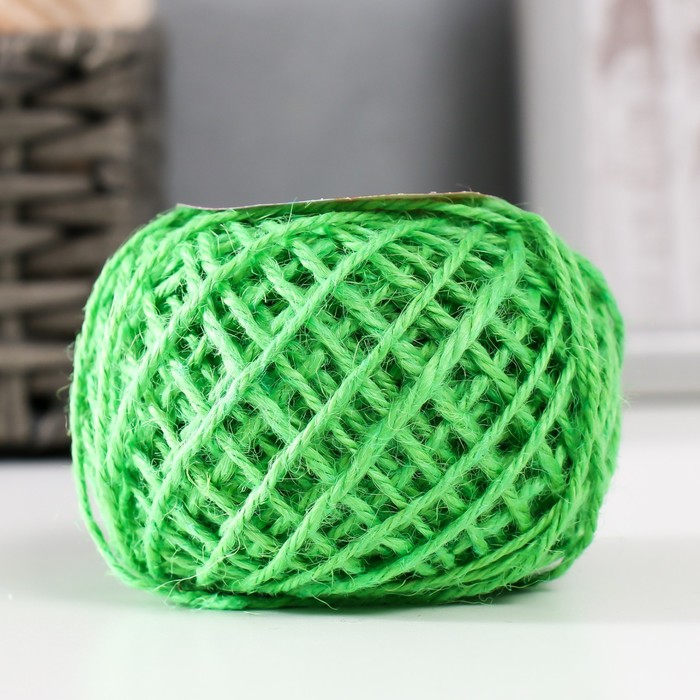 

Пряжа 100% джут Softino Jute Colored 50м ±2м мятный 50 гр, Зеленый