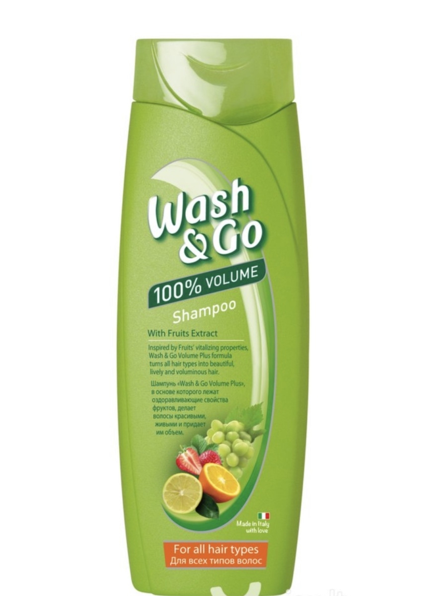 Купить Шампунь Wash&Go с экстрактом фруктов для всех типов волос 400 мл, Wash & Go