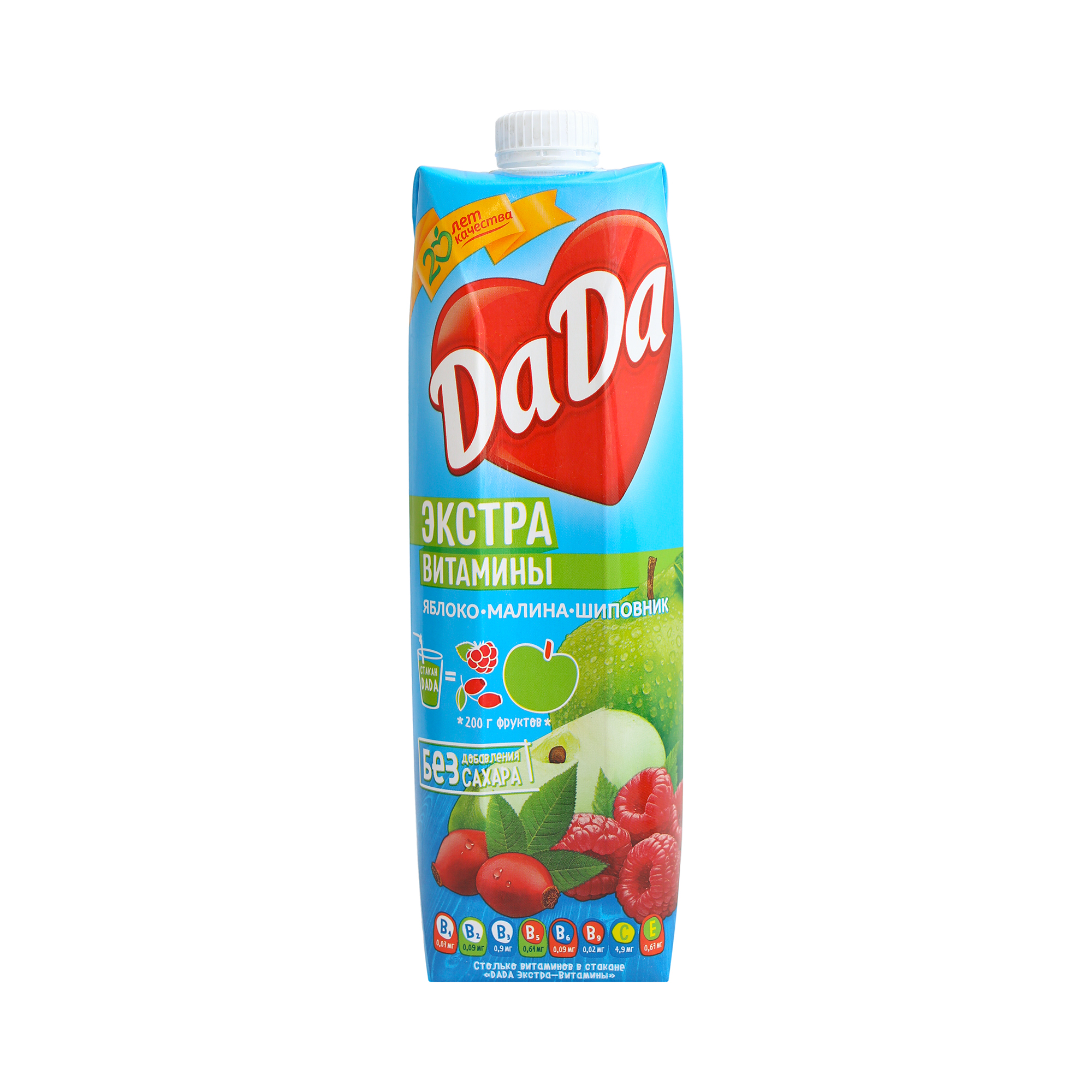 

Нектар DaDa Экстра витамины яблоко-малина-шиповник 950 мл