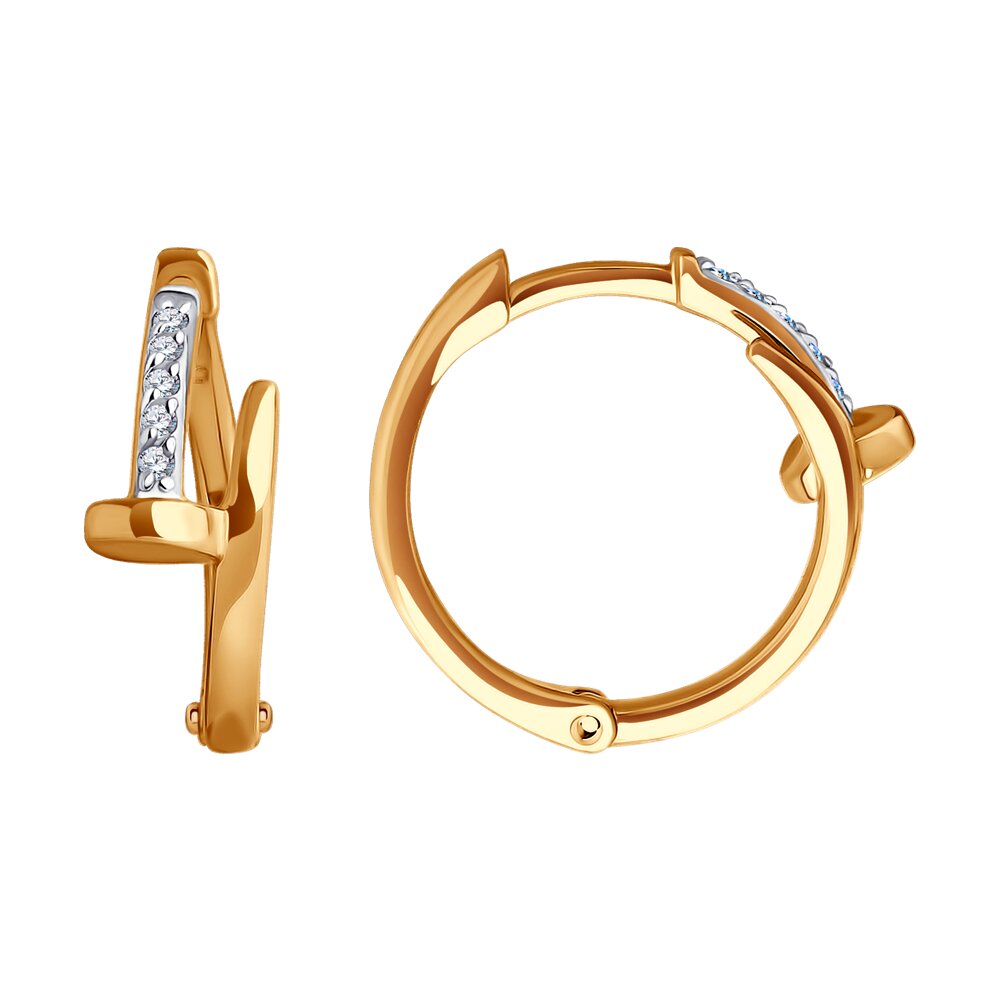 

Серьги из красного золота SOKOLOV 0200269, фианит, 0200269
