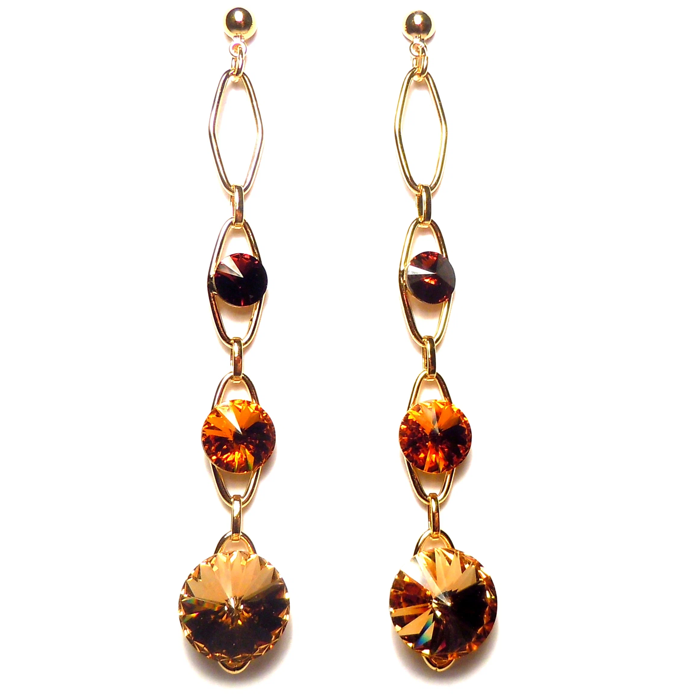 

Серьги подвески из бижутерного сплава Чарующий Рай 7740-1626, swarovski, 7740-1626