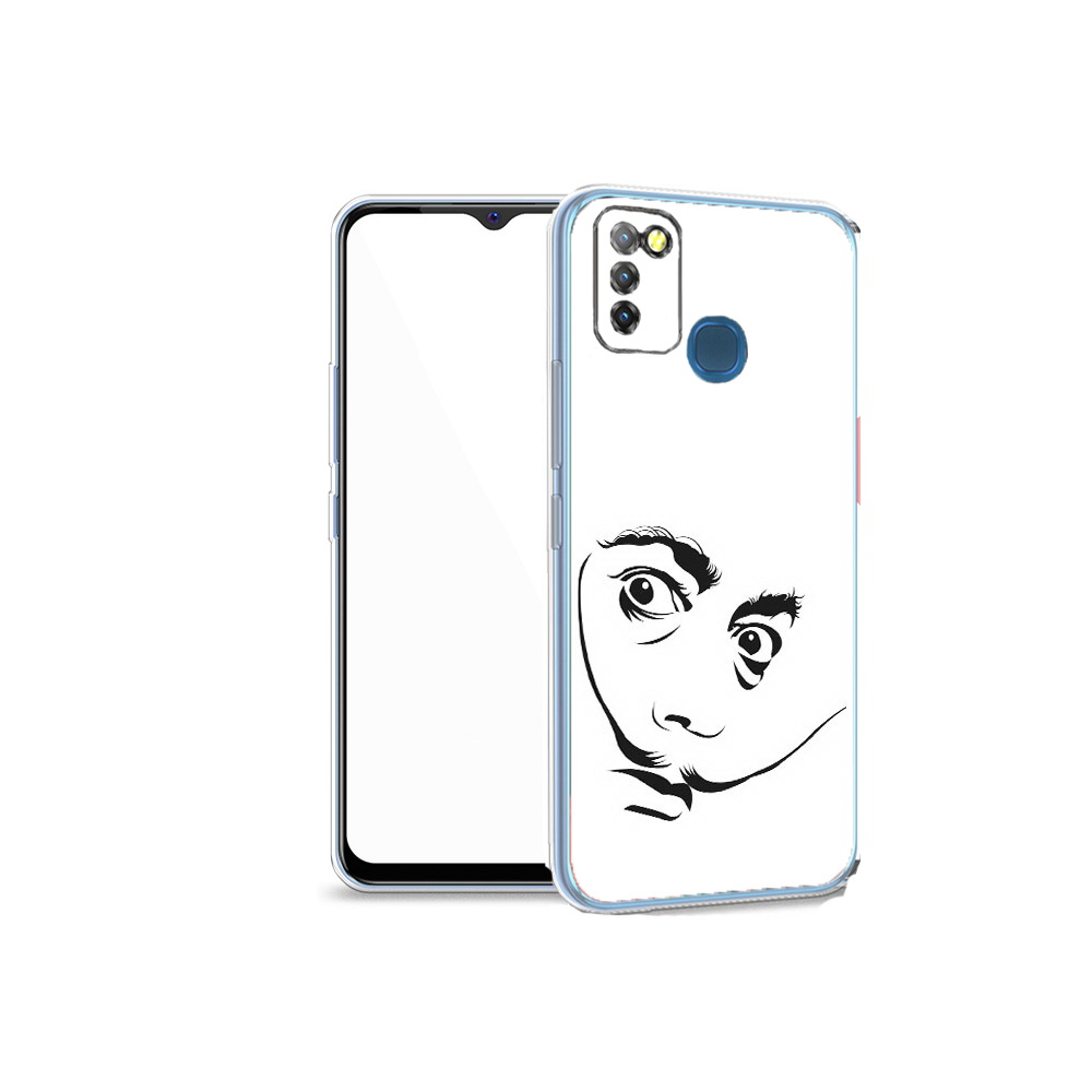

Чехол MyPads Tocco для Infinix Hot 10 Lite мужчина с длинными усами, Прозрачный, Tocco