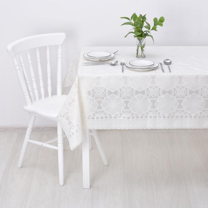 

Клеёнка ажурная Lace «Царский лад», ширина 137 см, рулон 20 метров, Белый