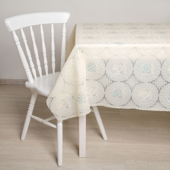 

Клеёнка ажурная Lace «Цветочная поляна», ширина 137 см, рулон 20 метров, цвет бежевый