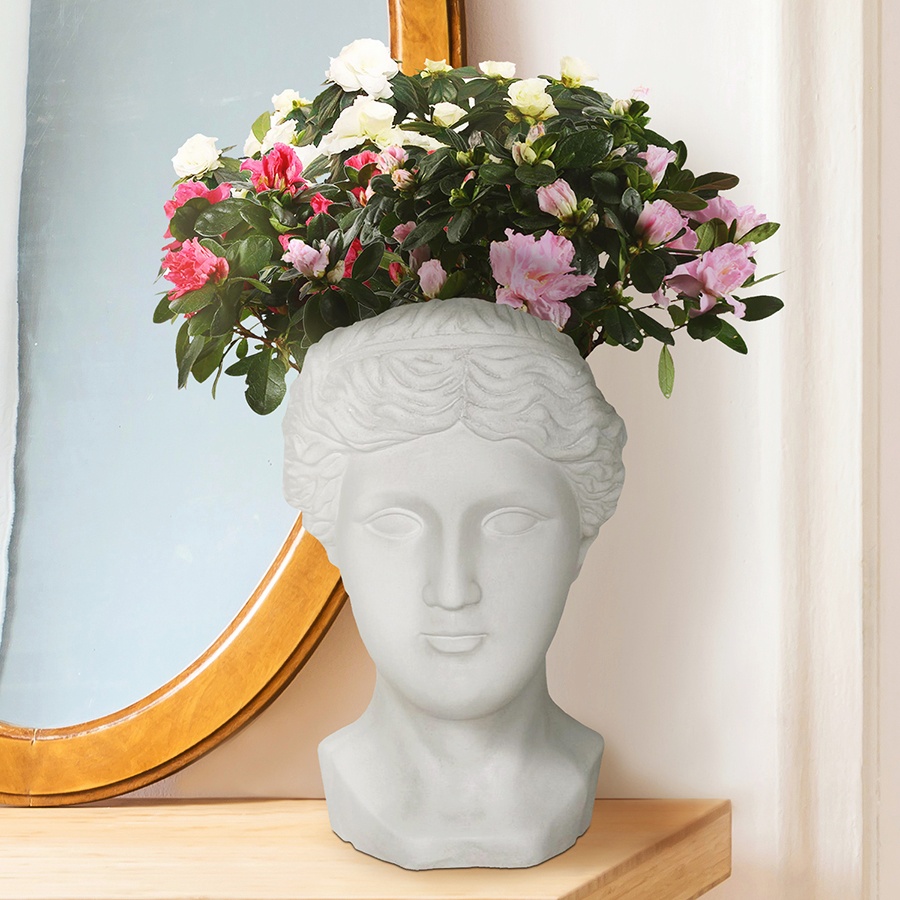 Цветочное кашпо Idealist Lite Античная голова ANT-FP-W-WHT-27 9,5 л белый 1 шт.