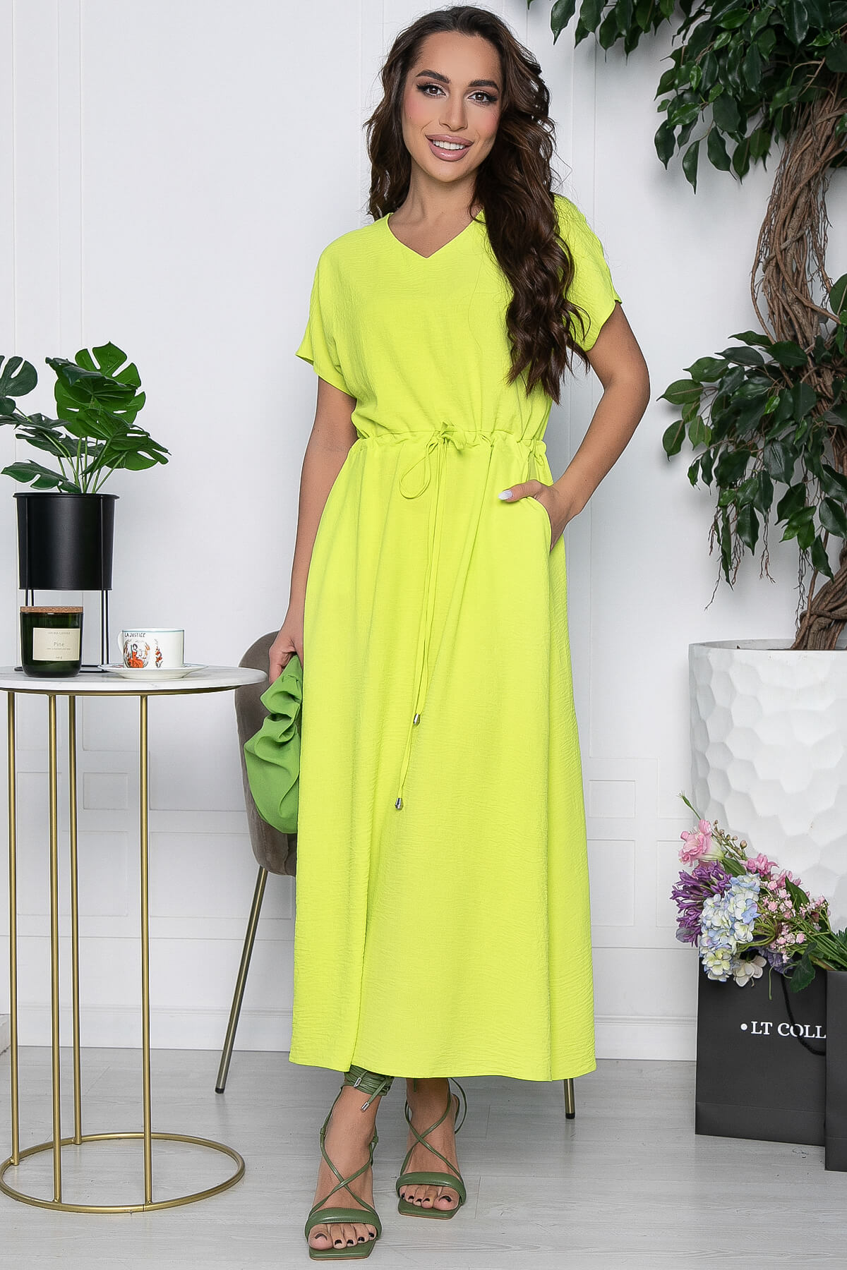 

Платье женское LT Collection Лина зеленое 52 RU, Зеленый, Лина