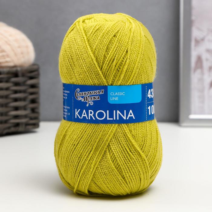 

Пряжа Karolina (Каролина) 100% акрил 438м/100гр (11204 липа_NEW)