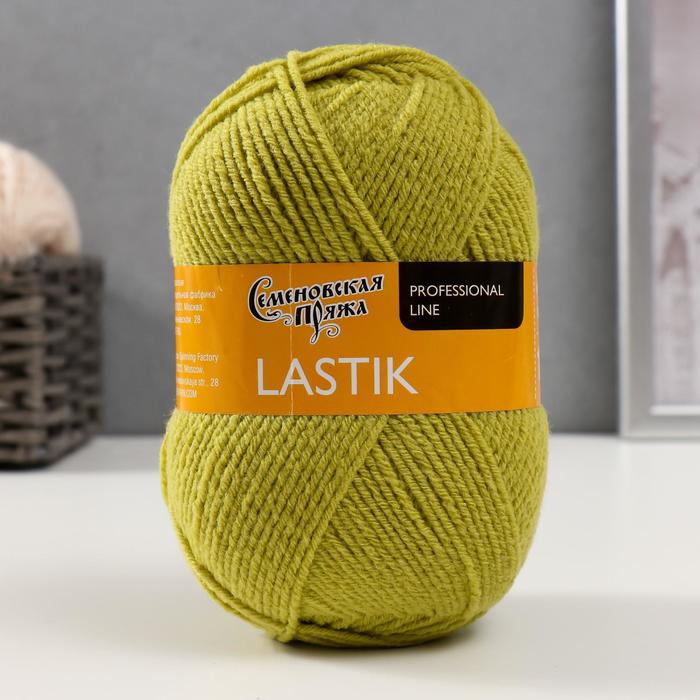

Пряжа Lastik (Ластик) 28% имп.меринос.шерсть,69% акрил,3% эластан 365м/100гр(70345 липа_v), Зеленый
