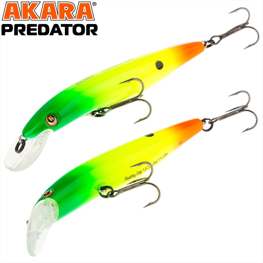 

Воблер Akara Predator 125F 21гр. 3/4 oz 5,0 in A21, Разноцветный, Predator