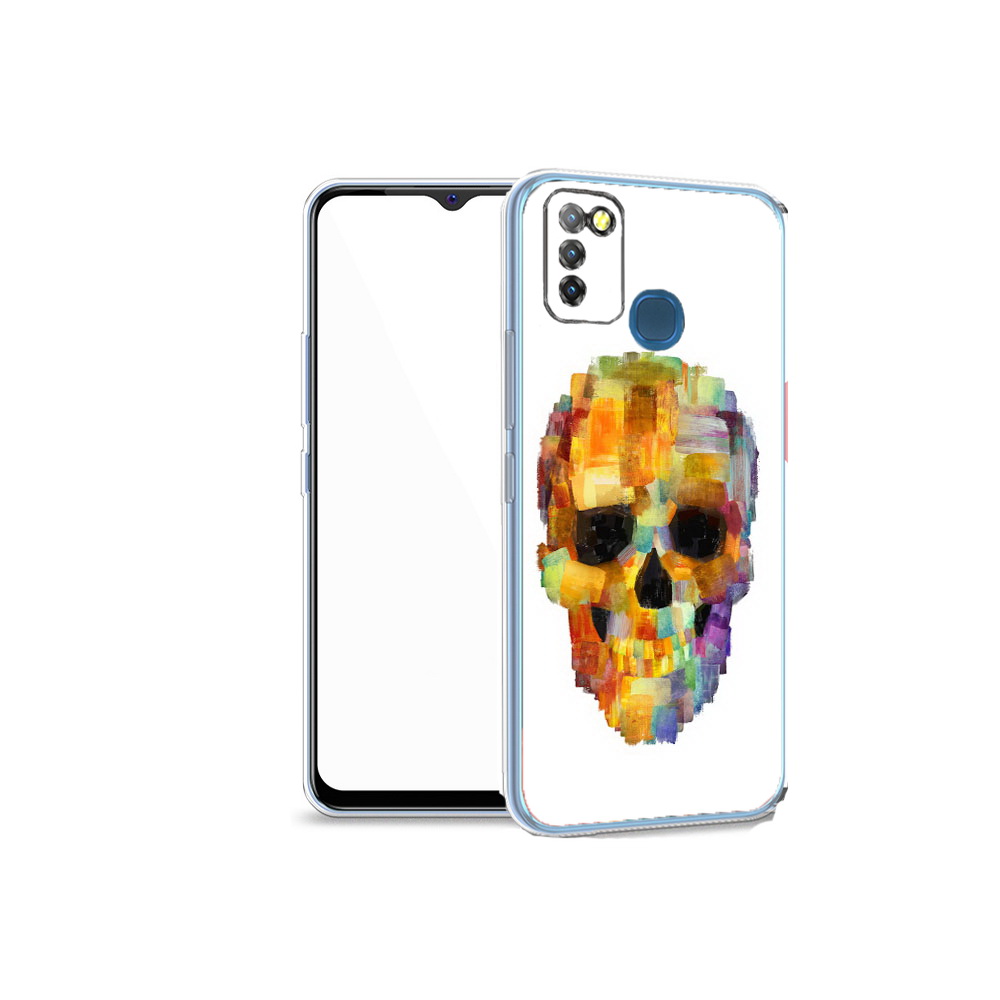 

Чехол MyPads Tocco для Infinix Hot 10 Lite нарисованный череп, Прозрачный, Tocco