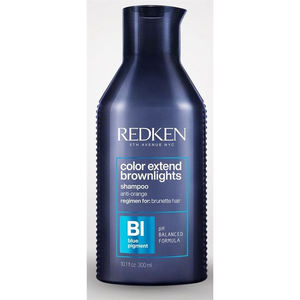 фото Шампунь с синим пигментом для нейтрализации тёмных волос redken brownlights 300 мл