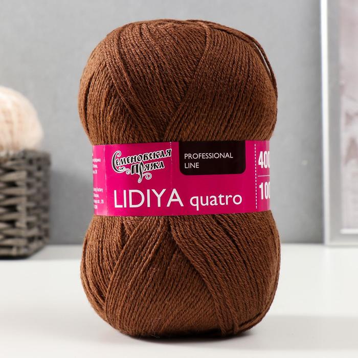

Пряжа Lidiya quatro (Лидия кватро) 50% шерсть, 50% акрил 400м/100гр (1444 тоффи)