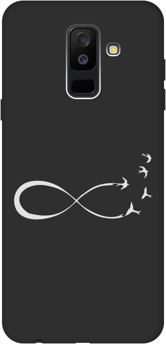 

Чехол на Samsung Galaxy A6+ (2018) "Infinity W" черный, Черный;серебристый, 8420