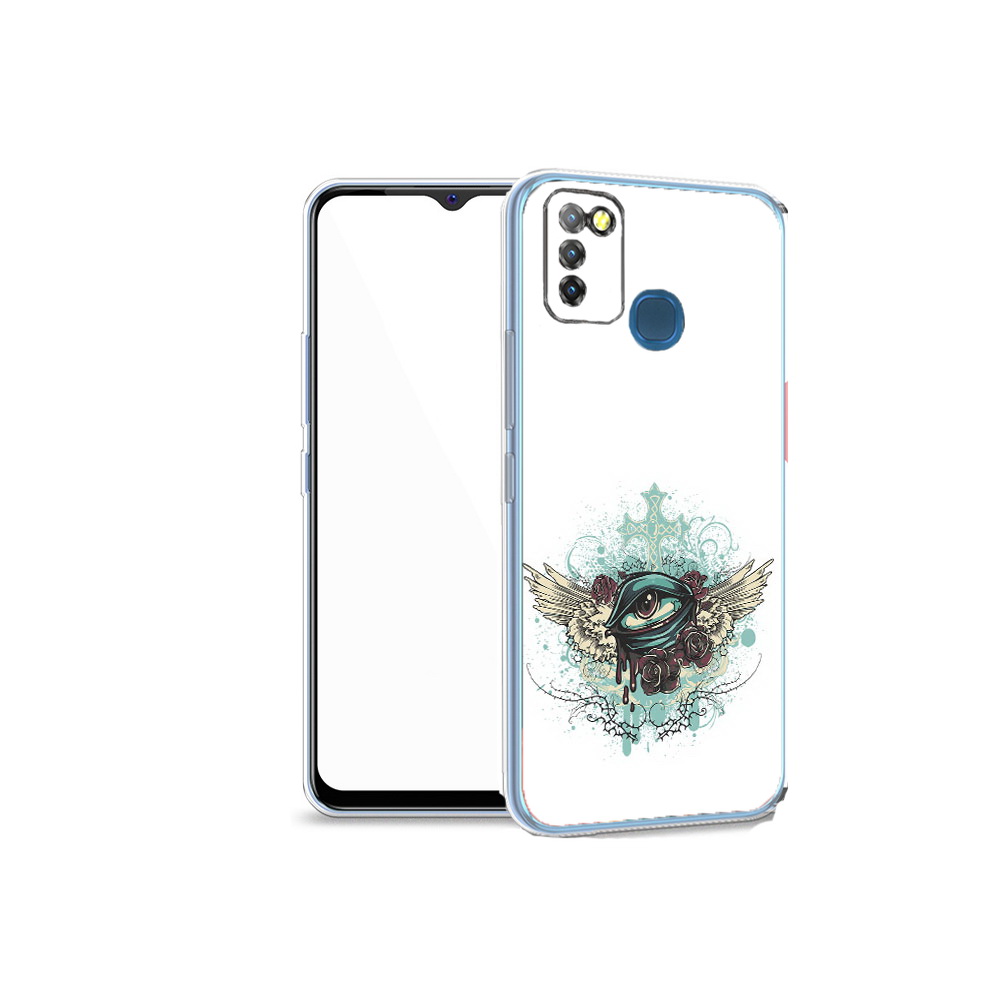 

Чехол MyPads Tocco для Infinix Hot 10 Lite плачущий глаз с крыльями, Прозрачный, Tocco
