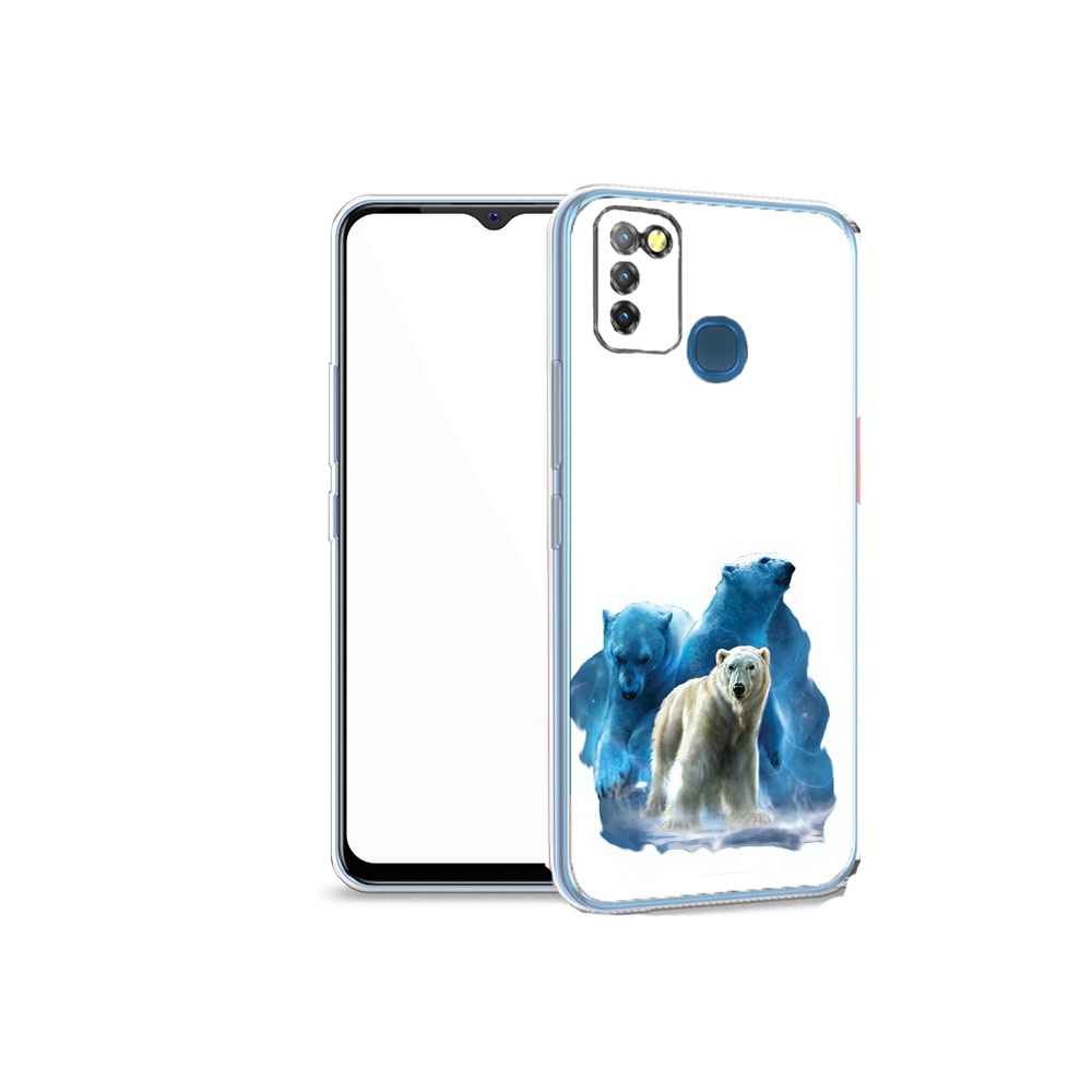 

Чехол MyPads Tocco для Infinix Hot 10 Lite полярный медведь, Прозрачный, Tocco