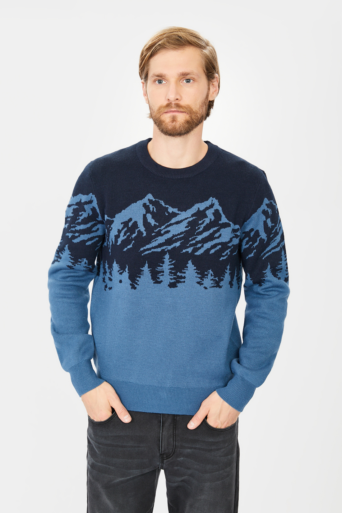 

Джемпер мужской B631835 Baon синий 2XL, B631835