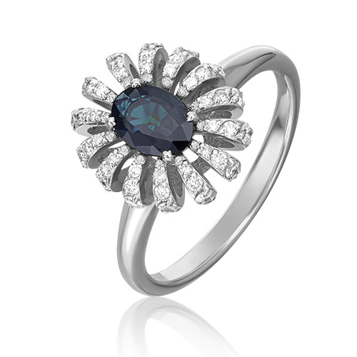 

Кольцо из золота р. 18,5 PLATINA jewelry 01-1350-00-105-1120-30, сапфир\бриллиант, 01-1350-00-105-1120-30