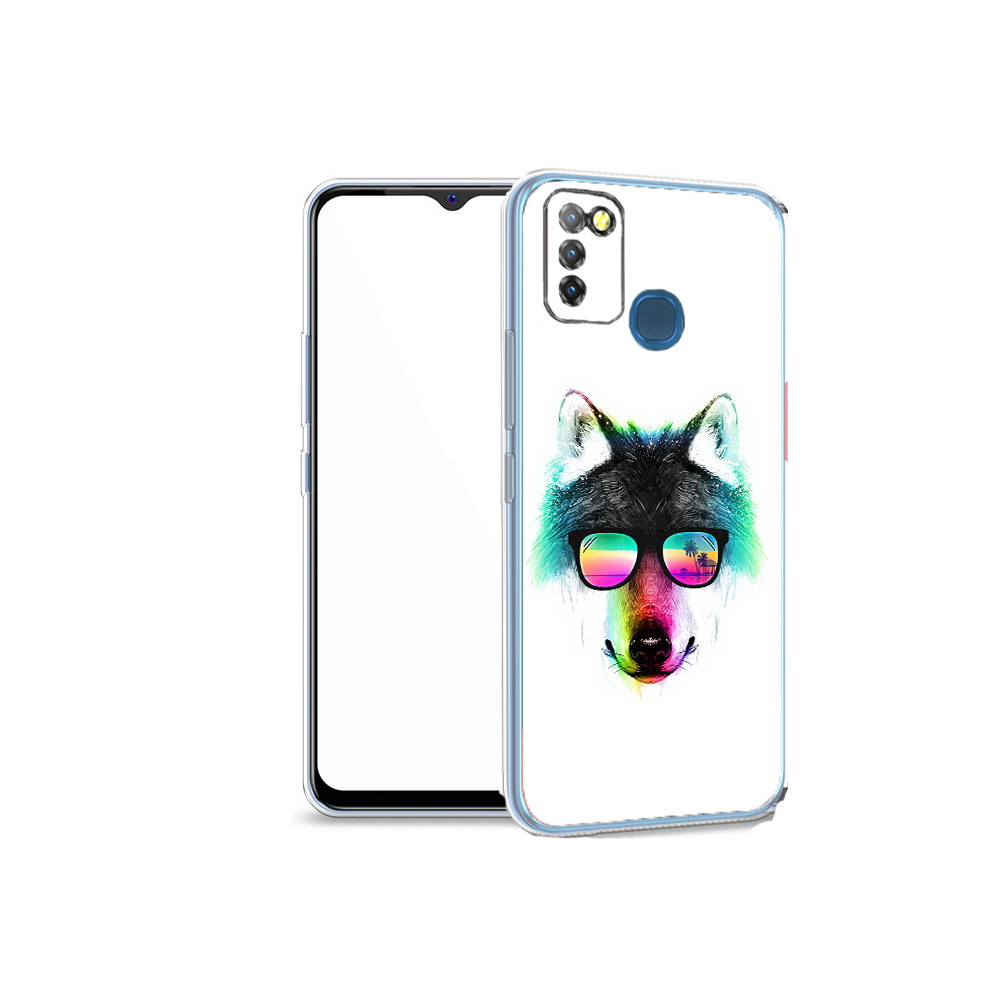

Чехол MyPads Tocco для Infinix Hot 10 Lite радужный волк, Прозрачный, Tocco