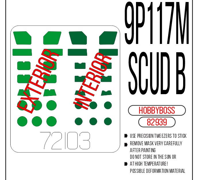 

72103SX Окрасочная маска Scud B Hobbyboss 82939