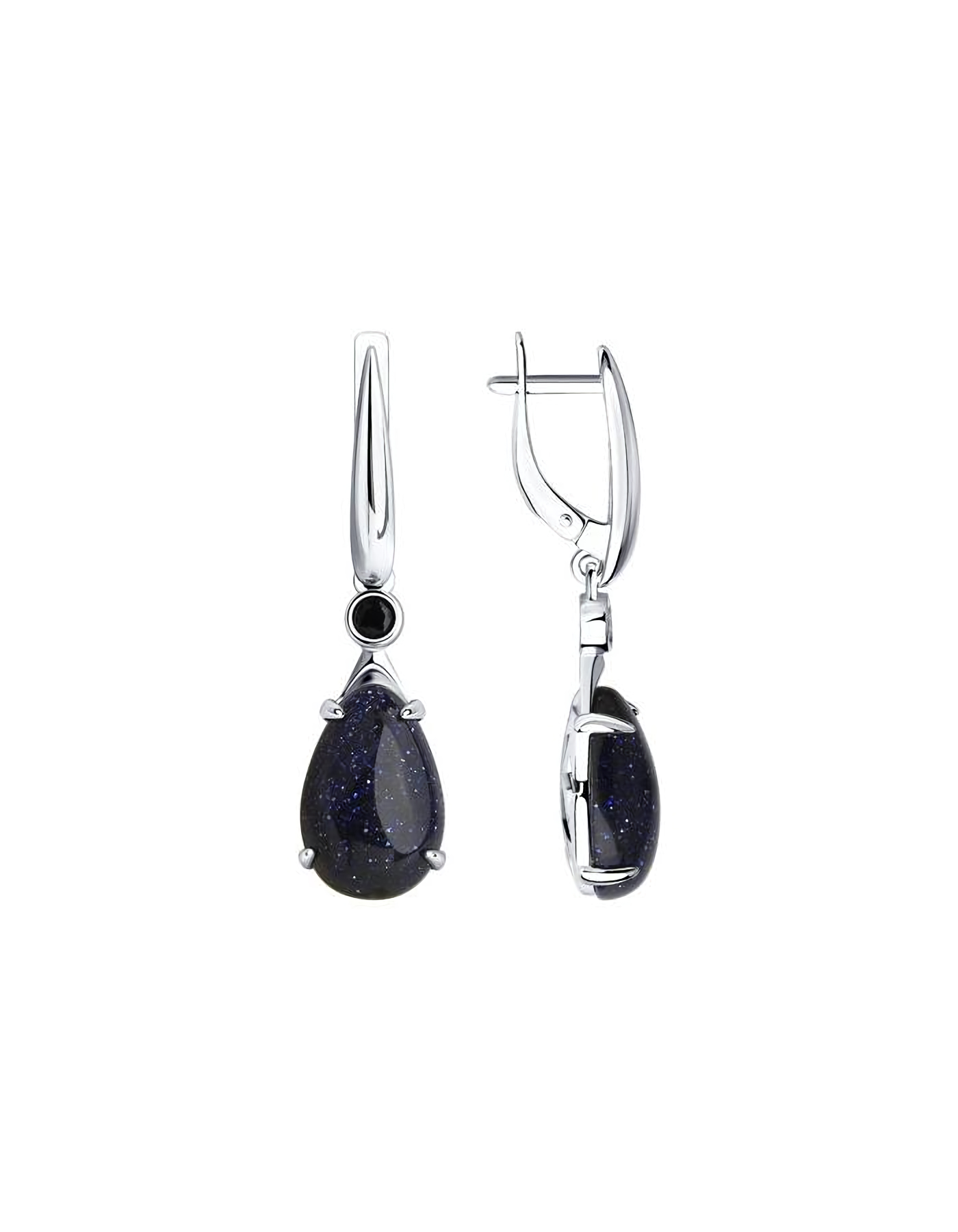 

Серьги подвески из серебра TEO MAORI 883020052, стекло, 883020052