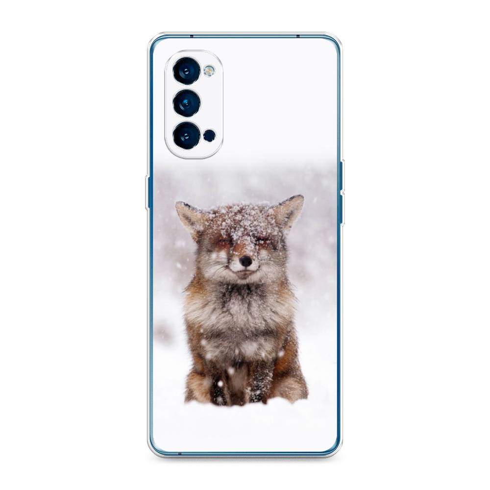 

Чехол на Oppo Reno 4 Pro 5G "Зимняя лиса", Белый;серый;коричневый, 253750-1