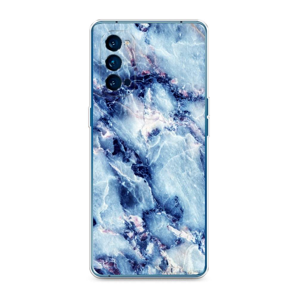 

Чехол на Oppo Reno 4 Pro 5G "Мрамор с синими прожилками", Синий, 253750-3