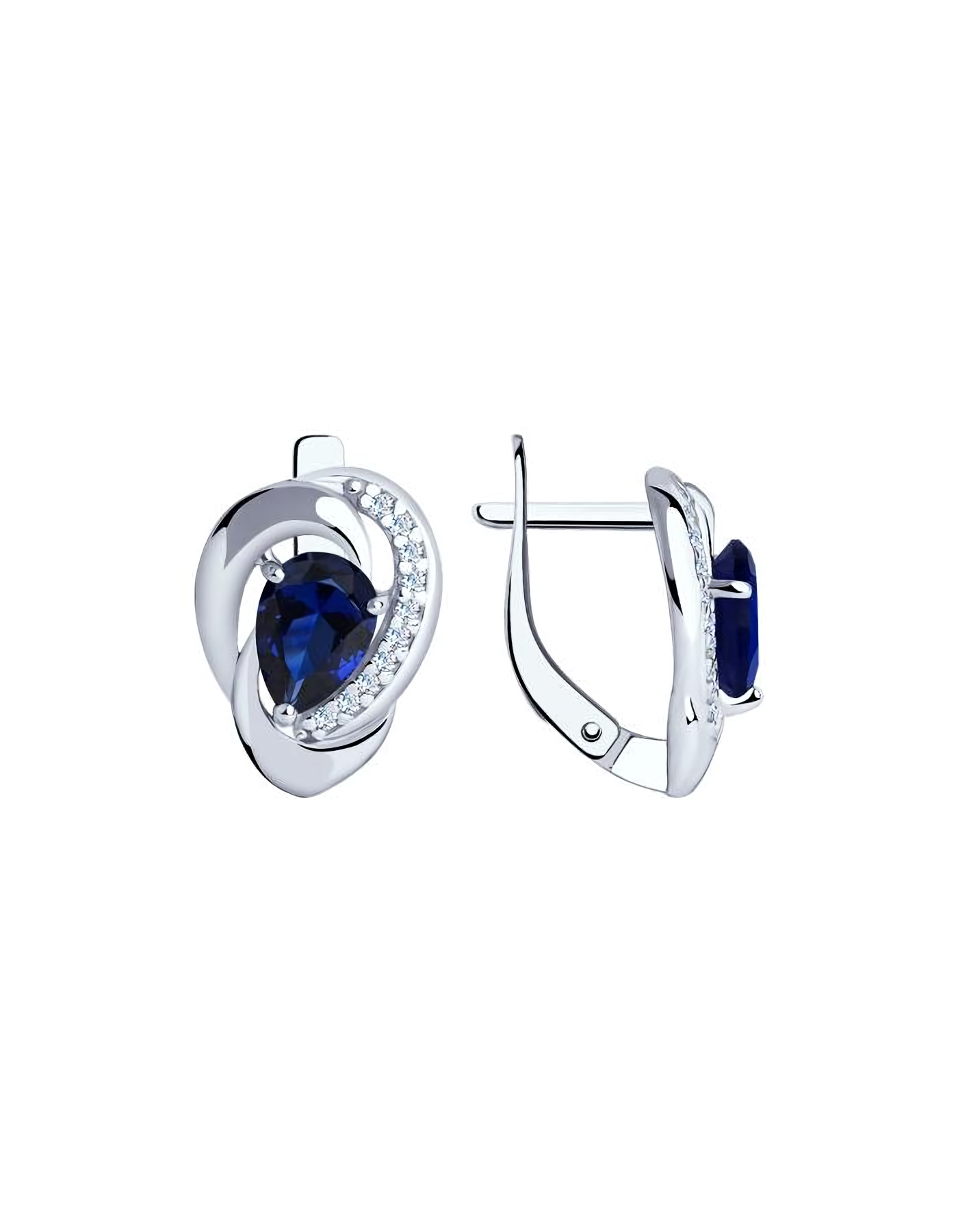 

Серьги из серебра TEO MAORI 888020046, сапфир искусственный, 888020046