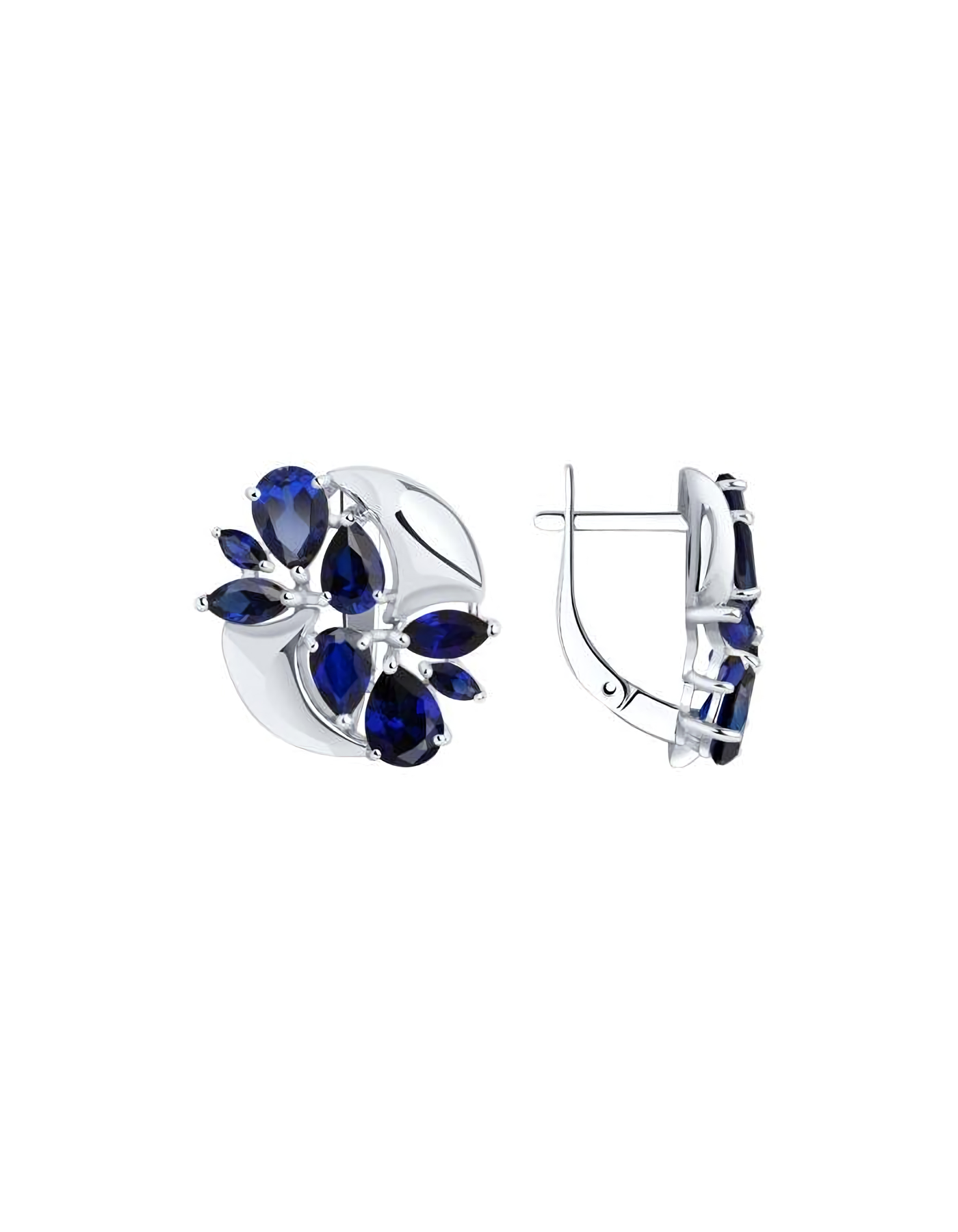 

Серьги из серебра TEO MAORI 888020073, сапфир искусственный, 888020073