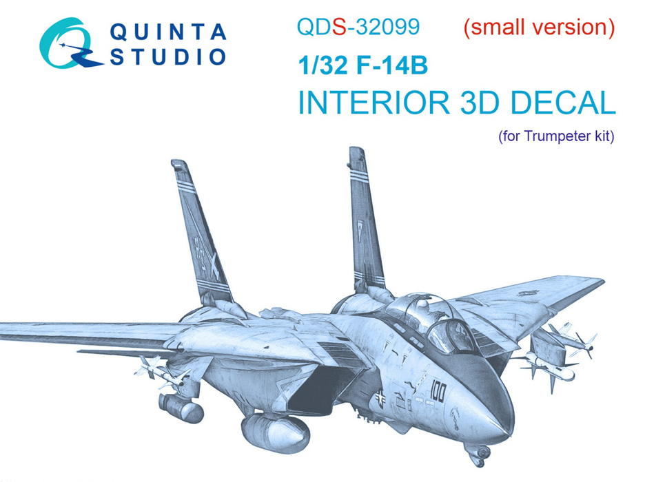 

QDS-32099 3D Декаль интерьера кабины F-14B Trumpeter Малая версия, Цветной