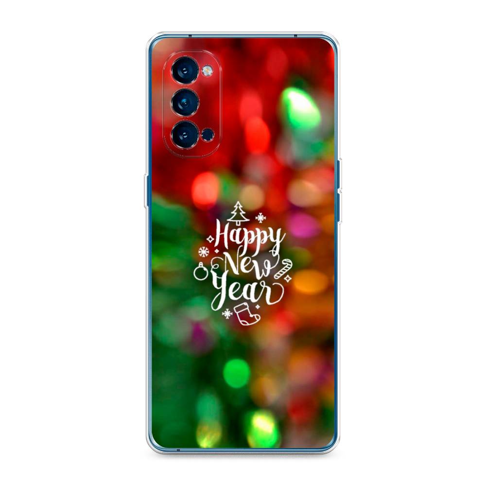 

Чехол на Oppo Reno 4 Pro 5G "Новый Год на елке", Зеленый;красный;желтый, 253750-5