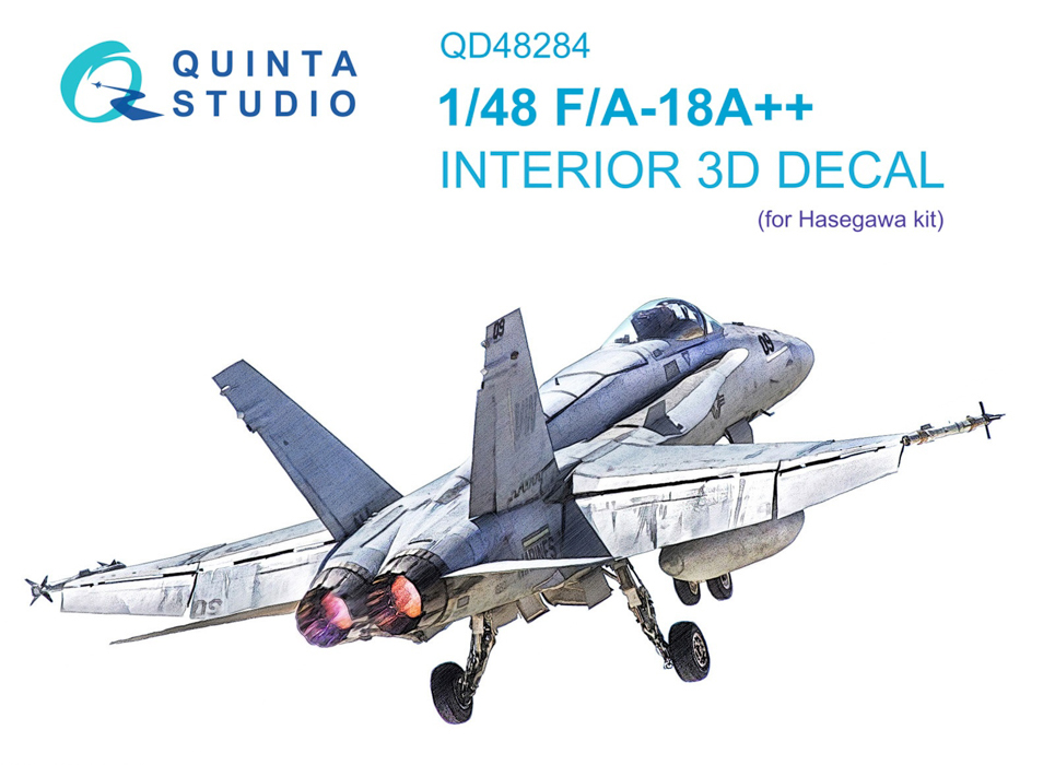 

QD48284 3D Декаль интерьера кабины F/A-18A Hasegawa, Цветной