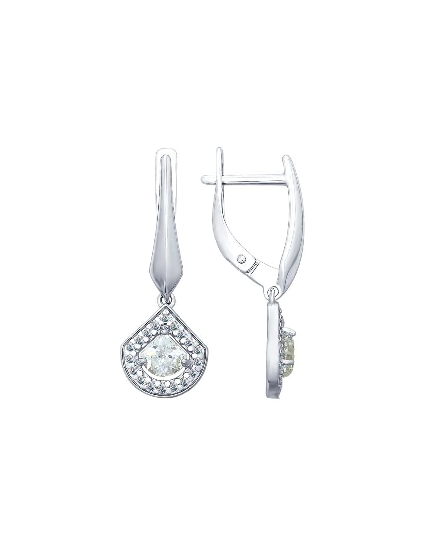 

Серьги подвески из серебра TEO MAORI 889020092, кристалл ювелирный, 889020092