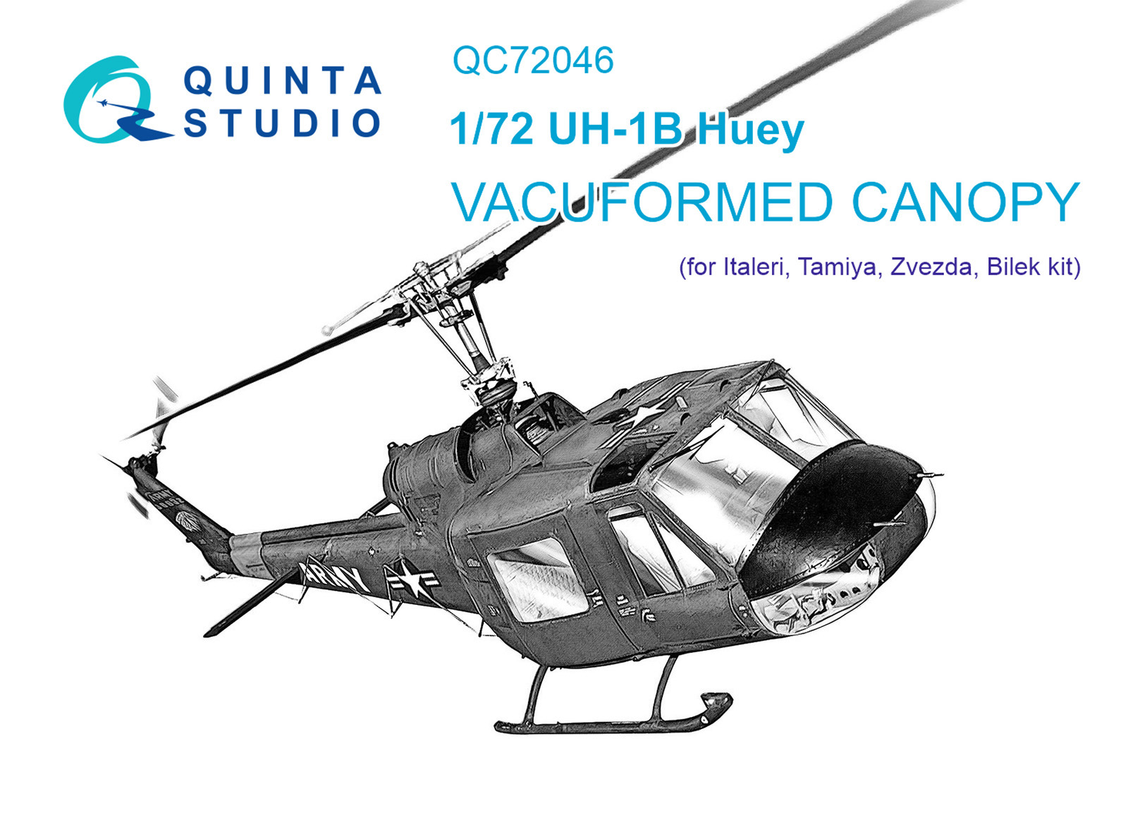 

QC72046 Набор остекления для модели Uh-1 Italeri
