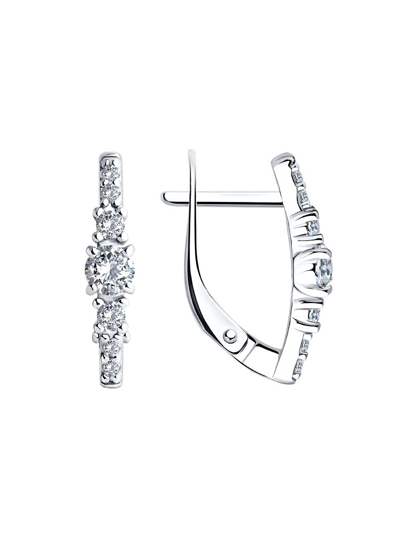 

Серьги из серебра TEO MAORI 889020152, фианит, 889020152