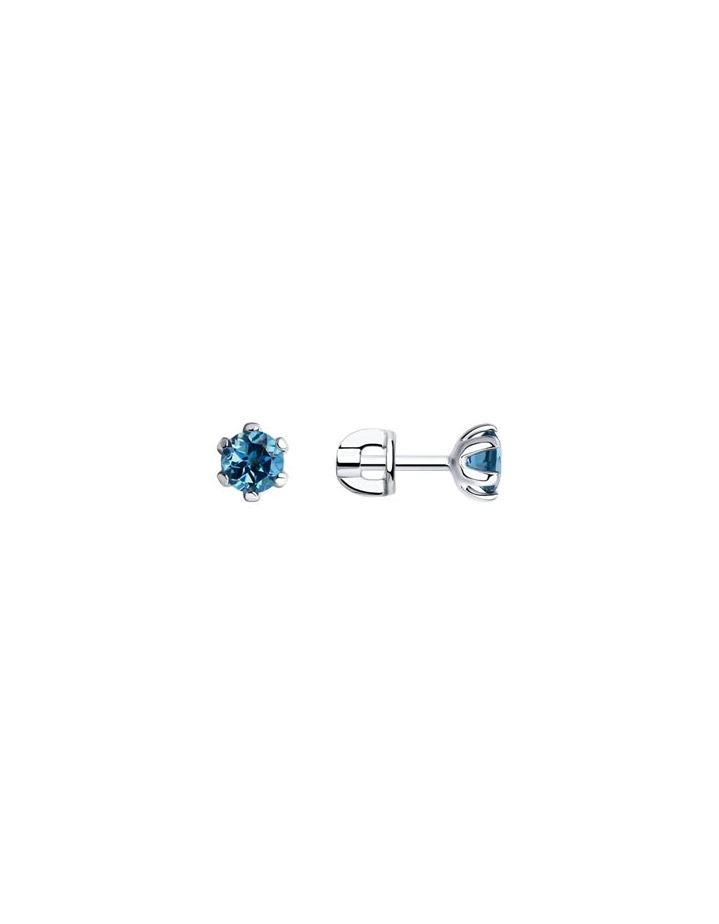 

Серьги пусеты из серебра TEO MAORI 892020457, топаз, 892020457