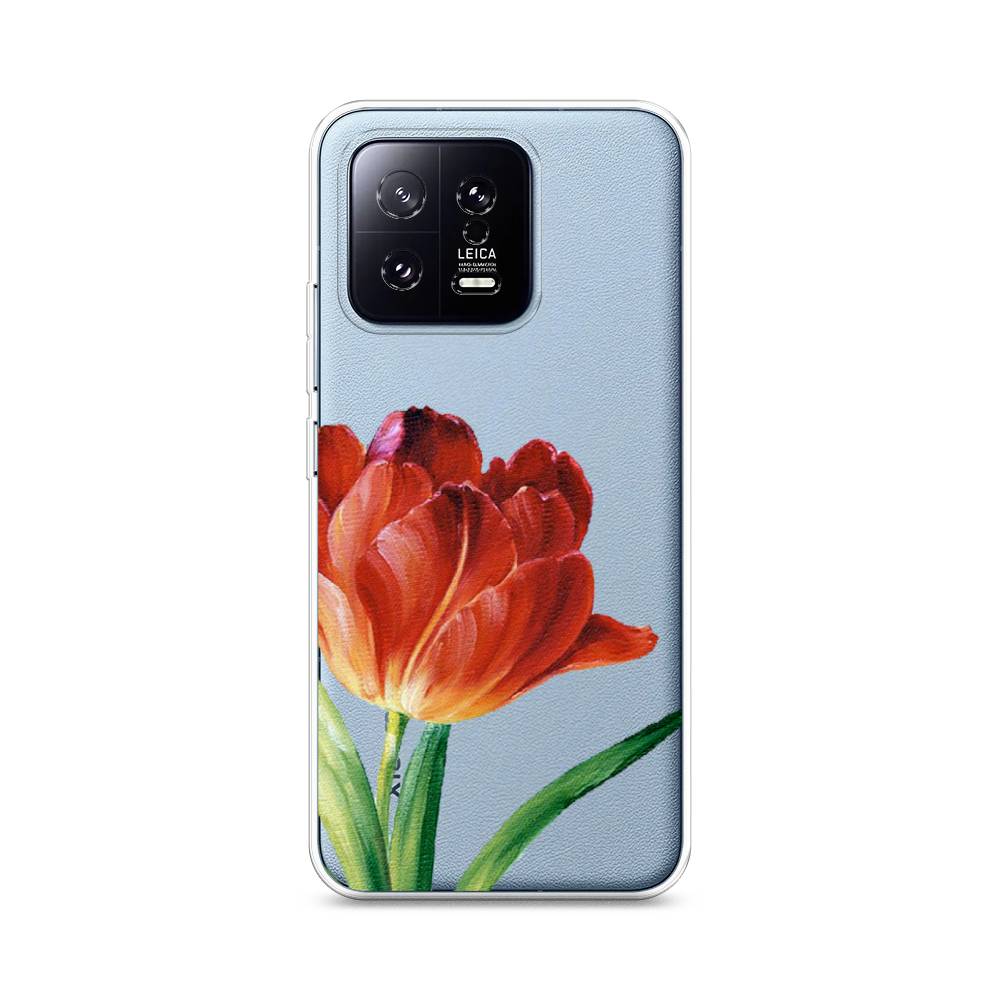 

Чехол Awog на Xiaomi 13 5G "Красный тюльпан", Оранжевый;зеленый, 317250-8